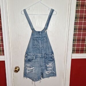 AMERICAN EAGLES XS Girls Bib distressed shortalls